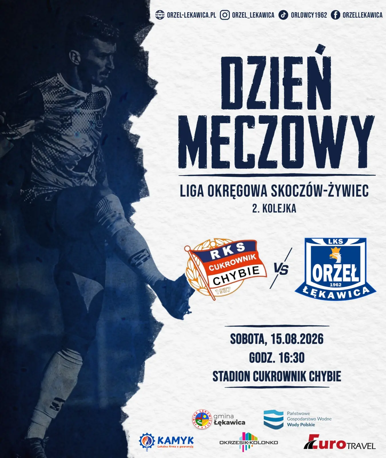 🤍💙Pierwsza delegacja Orłowców w tym sezonie 🔥 W meczu drugiej kolejki ligi okręgowej nasi…