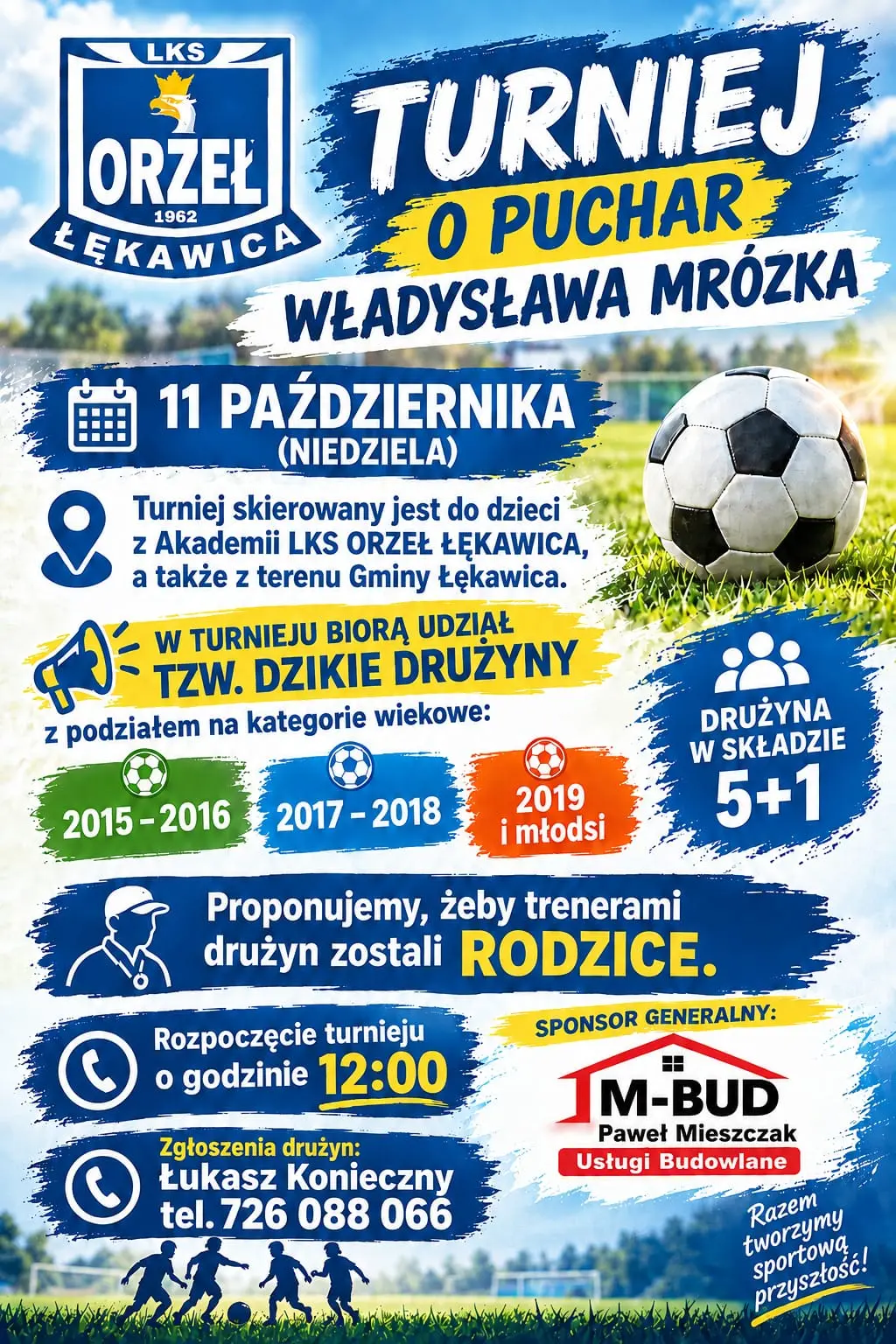 🤍💙 Już 11 października widzimy się na stadionie Orła Łękawica, gdzie odbędzie się…